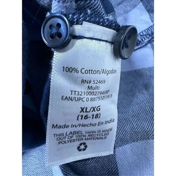 Time & Tru Women's Flannel Shirt Button Down Long Sleeves Sz 16-18 Lavender Blue - Picture 11 of 11